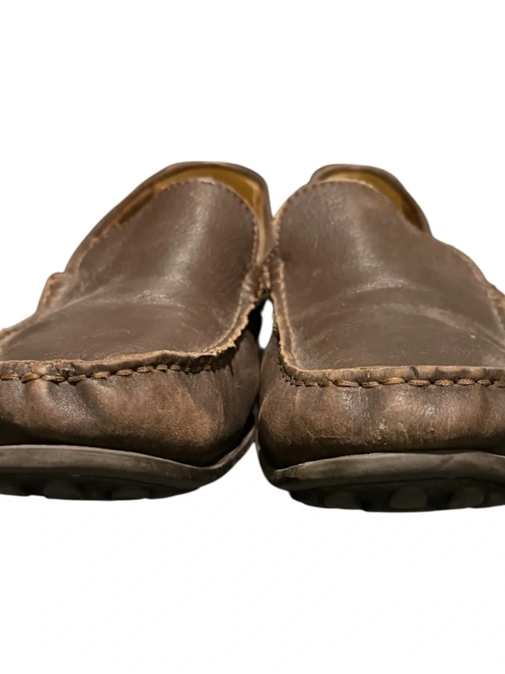 Clarks Men's Driving Loafers Brown Leather Casual Slip On Men's Size 13 M